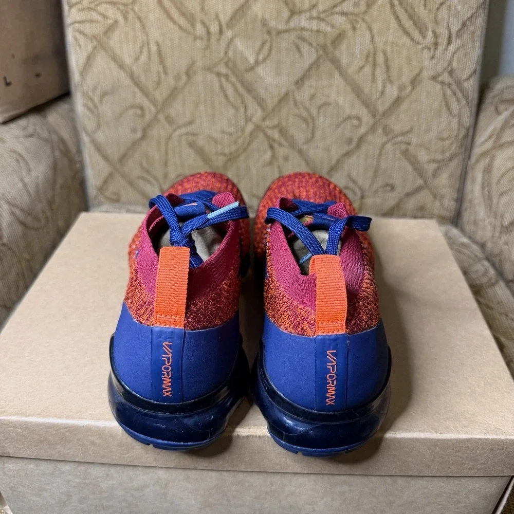 Nike Air Vapormax Flynit 3 Noble Red Blue Void AJ6900-600 Men's 10.5 Sneakers